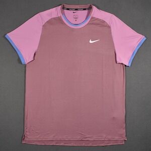 NikeCourt Advantage Mens Dri-FIT Tennis/Pickleball Top Plum Dust Large NWOT